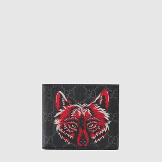 GG Supreme wallet with wolf