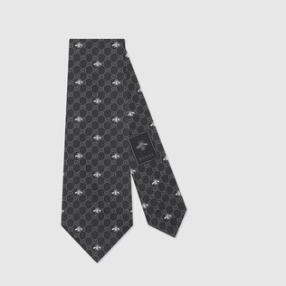 GG bees silk tie