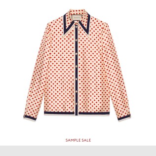 Shirt with GG, hearts and clovers