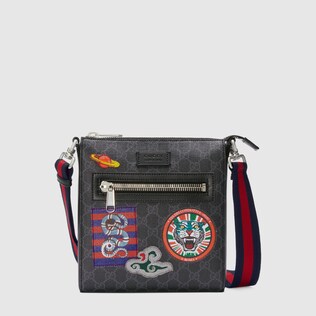 Men S Messenger Bags Gucci Night Courrier Gg Supreme Messenger