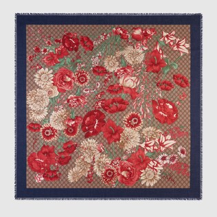 Spring bouquet modal silk shawl