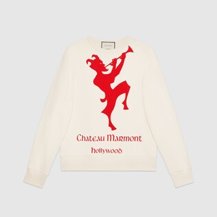 Sweatshirt with Chateau Marmont print