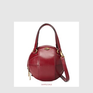 Basketball shaped shoulder tote bag