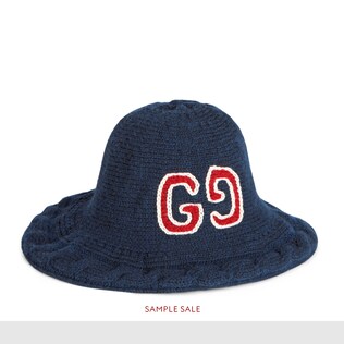Wool hat with GG embroidery