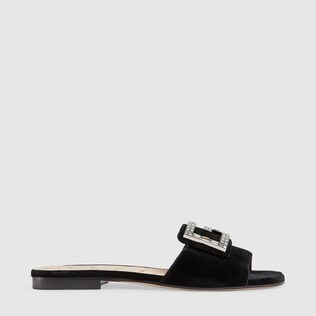 Velvet slide with crystal G