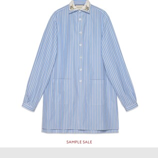 Striped oversize cotton shirt
