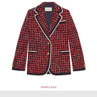 Geometric tweed jacket