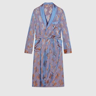 Shimmering viscose jacquard jacket