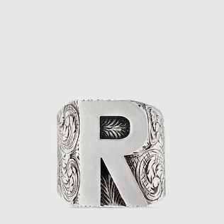 gucci initial ring
