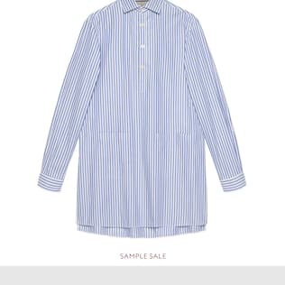 Oversize cotton shirt with pockets