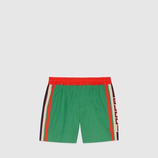 Children's bermuda short with Gucci stripe