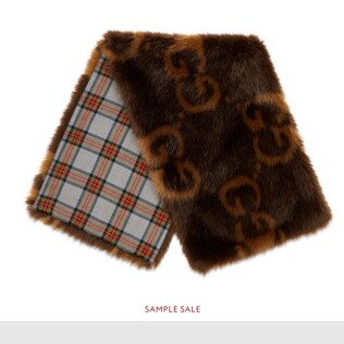 GG faux fur wrap