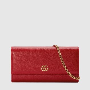 GG Marmont leather chain wallet