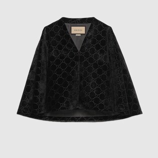 GG velvet cape