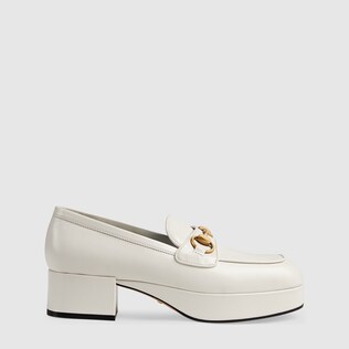 565365 0G0V0 9014 001 086 0000 Light Mocassins plateforme en cuir motif Mors