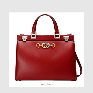 Gucci Zumi smooth leather medium top handle bag