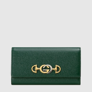 Gucci Zumi grainy leather continental wallet
