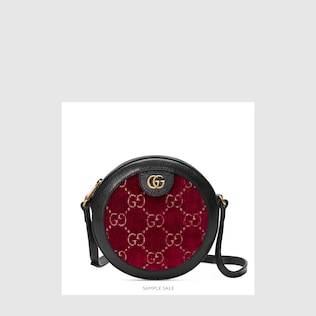 GG velvet round shoulder bag 