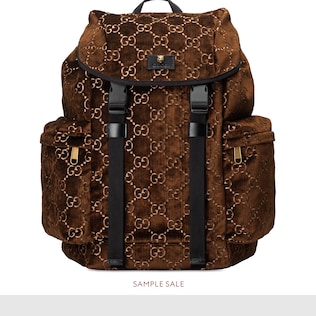 Medium GG velvet backpack 