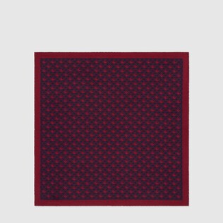 Printed silk pocket square