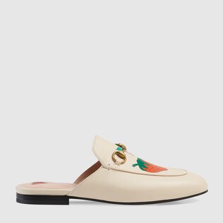 Princetown slipper with Gucci strawberry