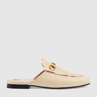 Women's Princetown raffia slipper