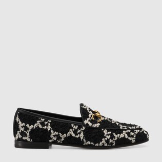 431467 HS710 1192 001 097 0000 Light Mocassins en tweedGG Gucci Jordaan femme