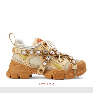 Flashtrek sneaker with removable crystals