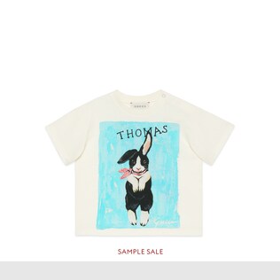 Baby T-shirt with rabbit print