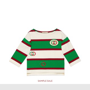 Baby embroidered striped T-shirt
