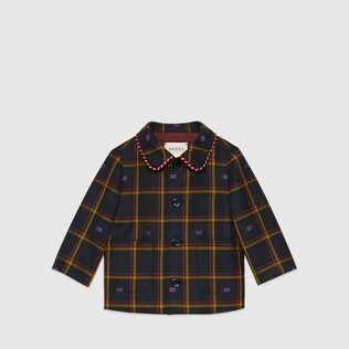 Baby GG check wool jacket