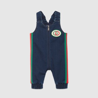 Baby jersey denim overall
