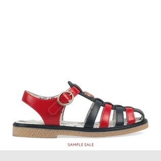 Children's leather sandal with bee