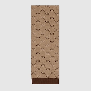 Children's GG wool cotton scarf