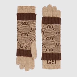 Children's GG wool gloves 