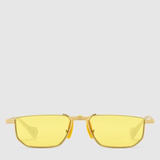 Rectangular metal sunglasses