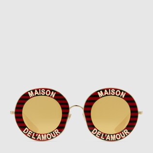 Round acetate sunglasses