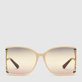 Square acetate and metal glasses