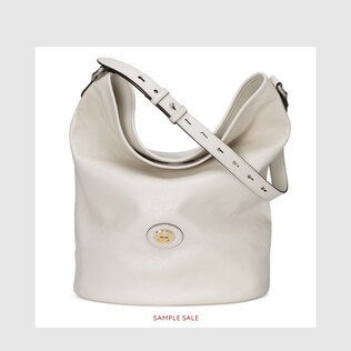 Leather hobo shoulder bag