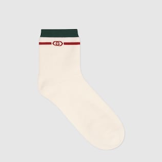 Cotton socks with Interlocking G 