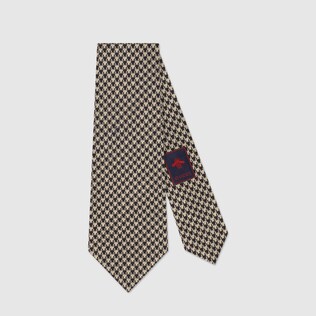 Crest underknot houndstooth tie