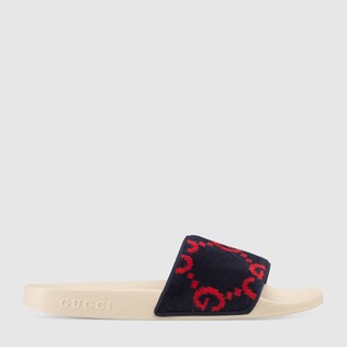 Women's GG terry cloth slide sandal