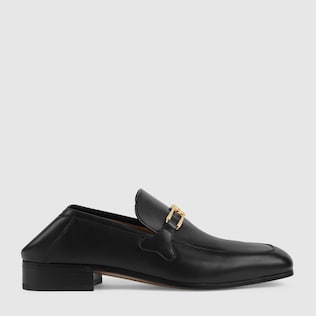 Leather loafer with Interlocking G