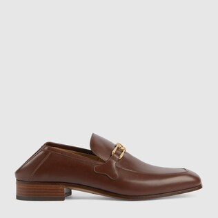Leather loafer with Interlocking G