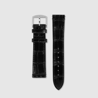 Grip alligator watch strap, 38mm
