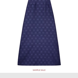 Diagonal GG stripe wool silk skirt