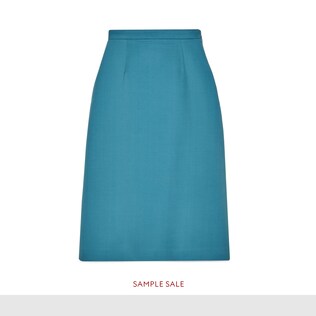 Wool silk skirt with MDCCXXXIV print
