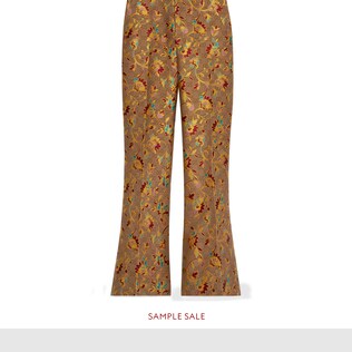 GG ramage wool silk flare trousers 