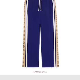 Wool jersey cropped track bottoms 