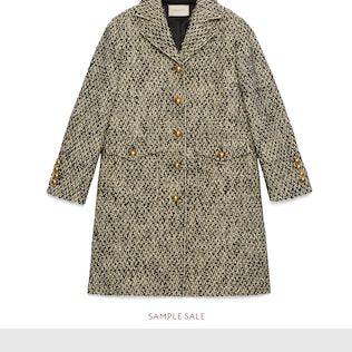 Tweed coat with Double G